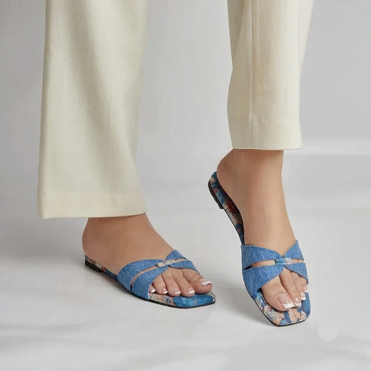 Jute Slides - Blue