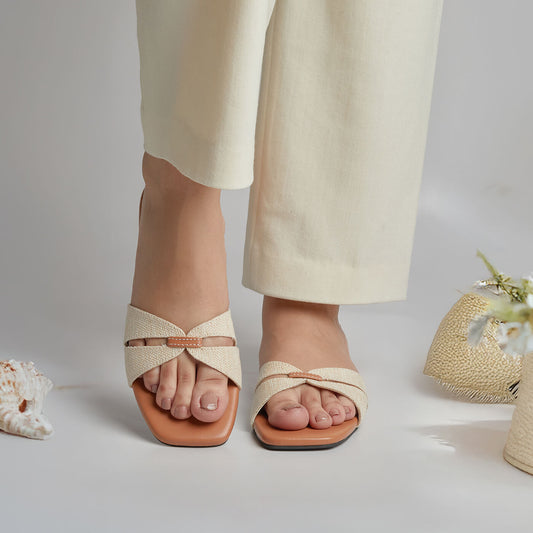 Jute Slides - Beige