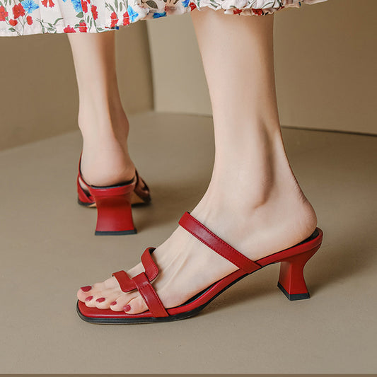 Jigsa Block Heel - Maroon
