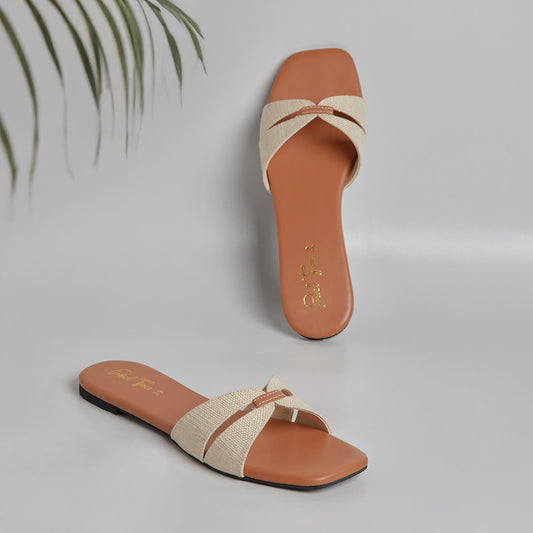 Jute Slides - Beige