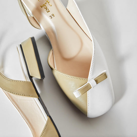 Squared Toe Mule - Green