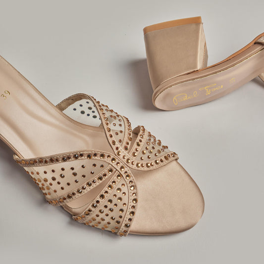 Aquazura Block Heel - Gold