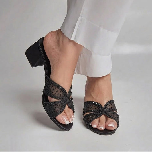 Aquazura Block Heel - Black