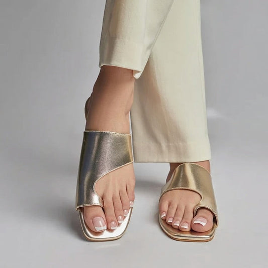 Water Lilly Slides - Gold