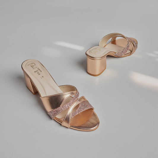 Aurora Block Heel - Peach