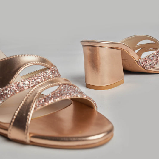 Aurora Block Heel - Peach