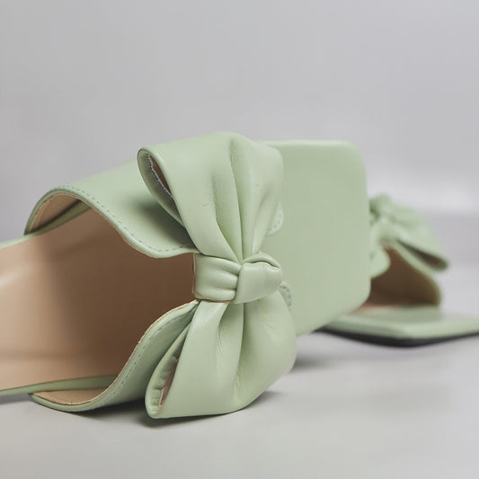 Bow Tie Heel - Mint Green