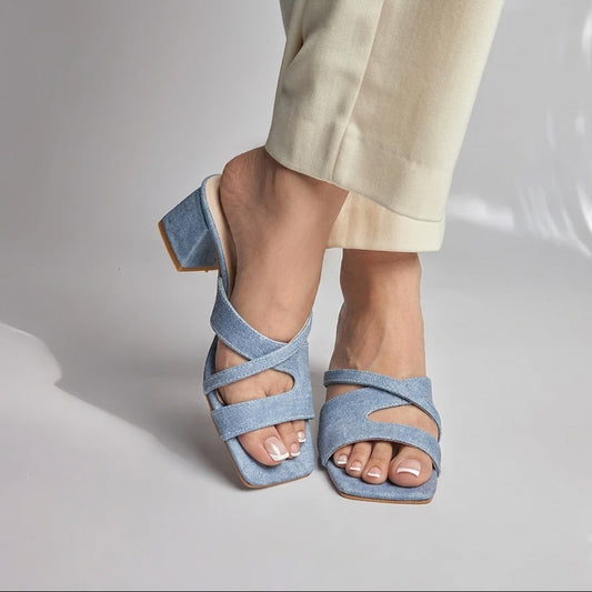Faded Slipper - Denim Blue