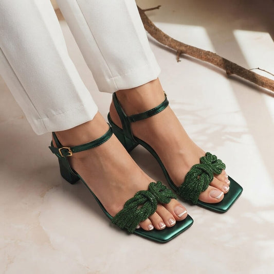 Florence Block Heel - Green