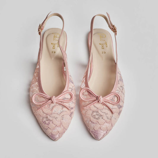 Flower Play Mule - Nude Pink