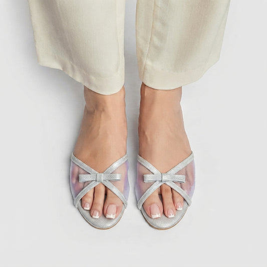 Net Bow Slides - White