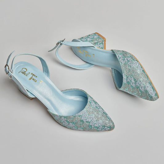 Gulistan Block Heel - Pastel Blue