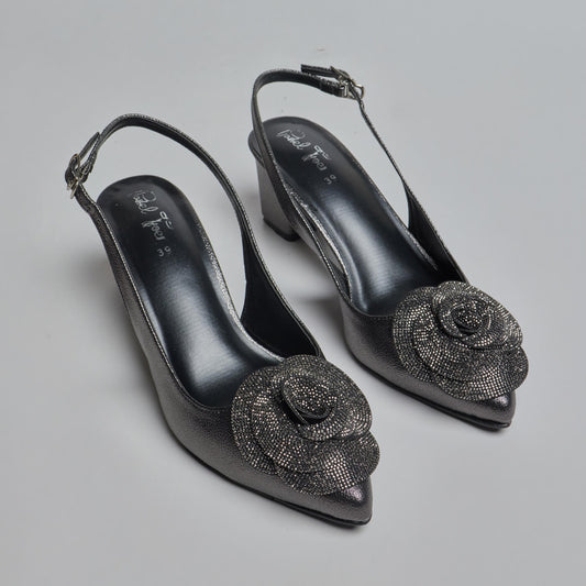 Hibiscus Court Shoes - Grey