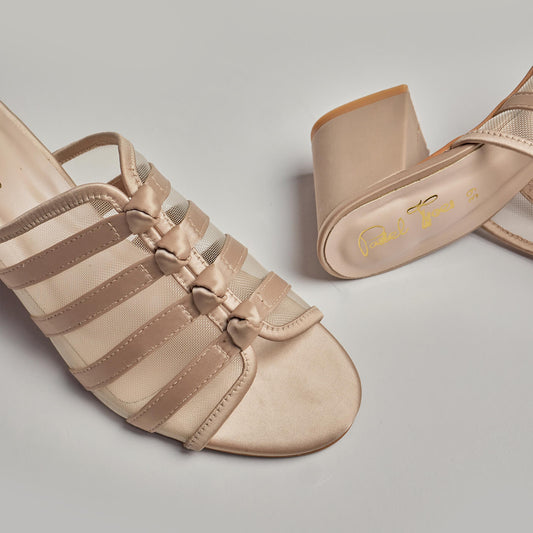 Knotted Net Heel - Light Gold