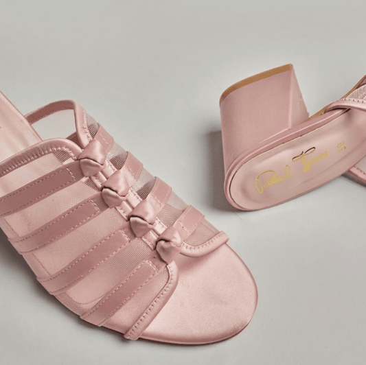 Knotted Net Heel - Nude Pink