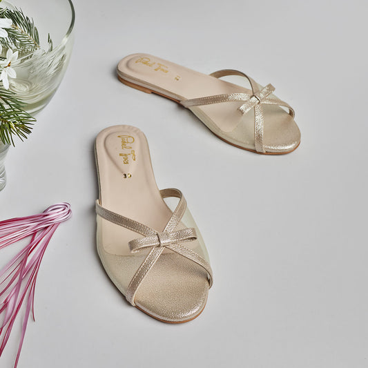 Net Bow Slides - Gold