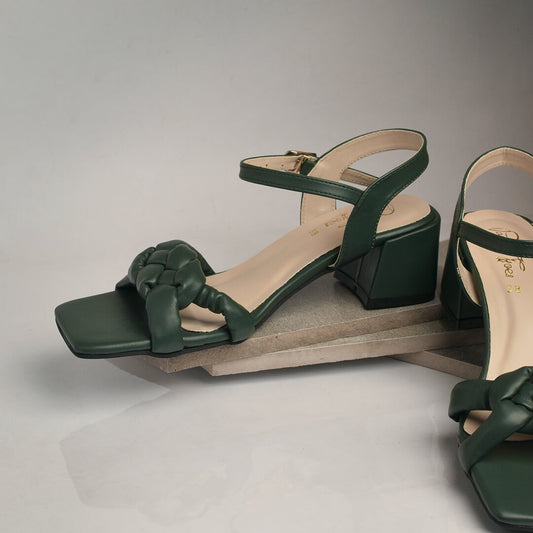 Pillow Knot Sandal - Emerald Green