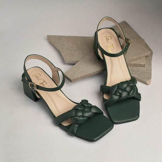 Pillow Knot Sandal - Emerald Green