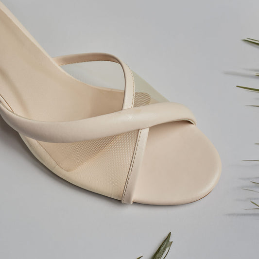 Puffer Net Heel - Ivory