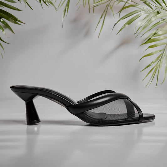 Puffer Net Heel - Black