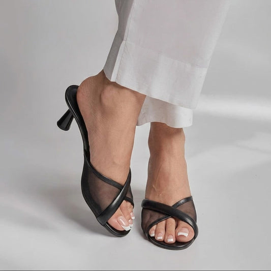 Puffer Net Heel - Black