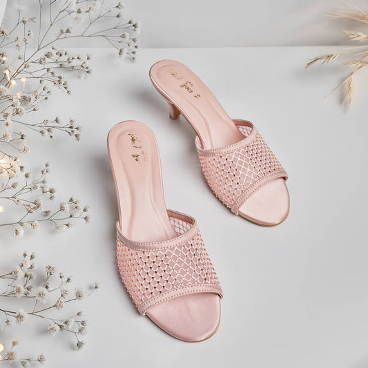 Sprinkles Net Heel - Nude Pink