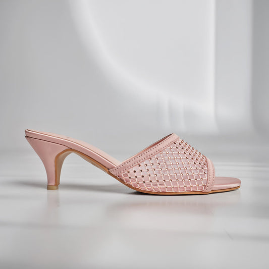 Sprinkles Net Heel - Nude Pink