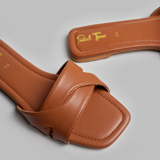Twin Bling Slides - Brown