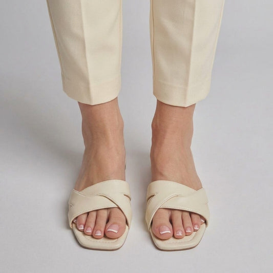Twin Bling Slides - Beige