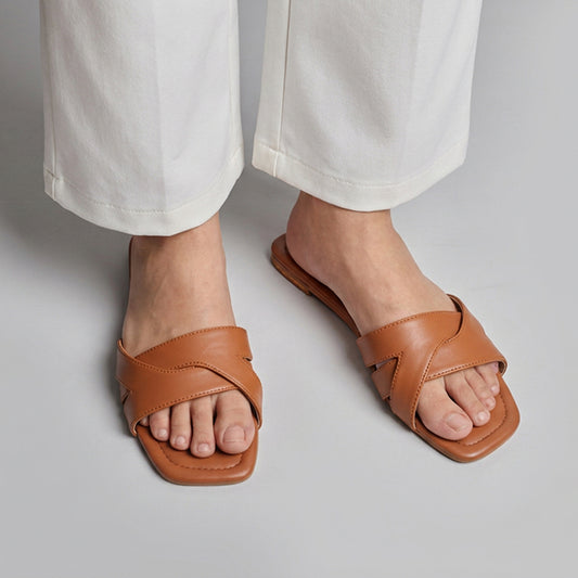 Twin Bling Slides - Mustard
