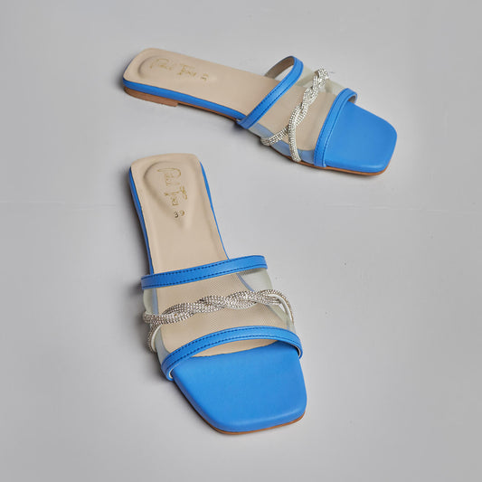 Twisted Net Slides - Blue