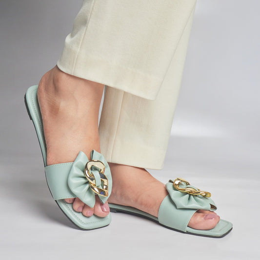 Vanilla Kisses Slides - Teal