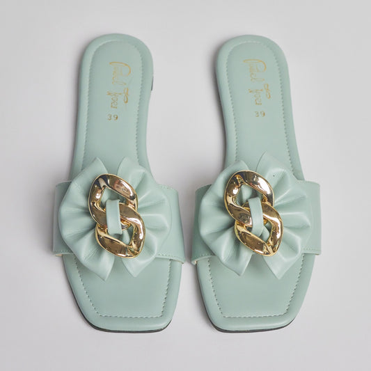 Vanilla Kisses Slides - Teal
