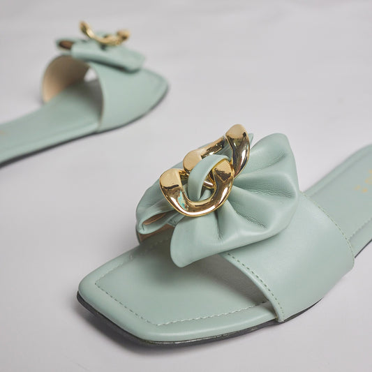 Vanilla Kisses Slides - Teal
