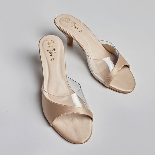Vintage Silk Heel - Light Gold