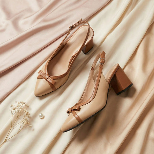 Sandy Fuzz Sling Back - Brown