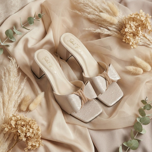 Butterfly Rhinestone - Beige