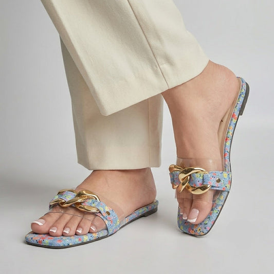 Cute Denim Slides
