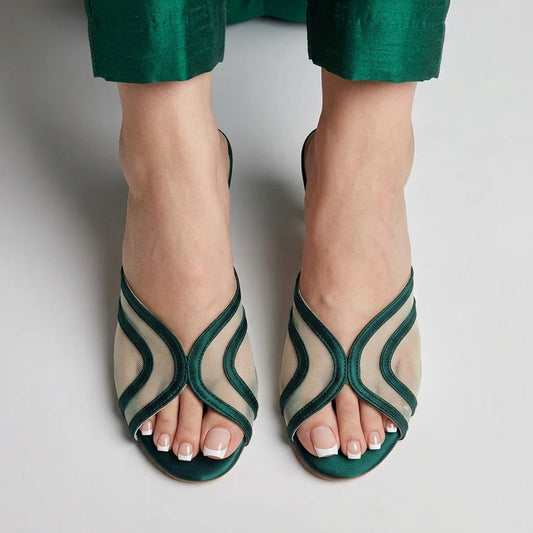 Pastel Bay Heel - Emerald Green
