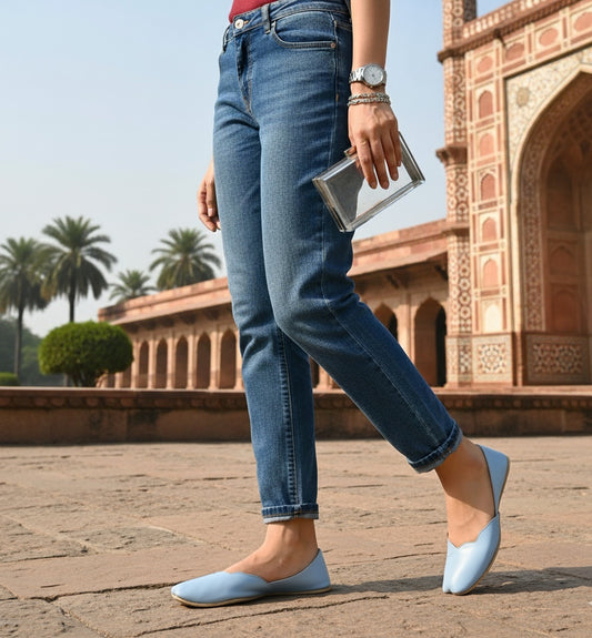 Nawabi Jutti - Aqua Blue