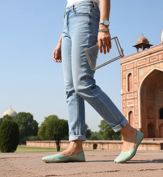 Nawabi Juttis - Sea Green