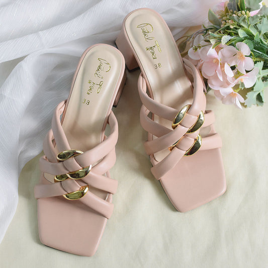 Gemini Block Heel - Pink