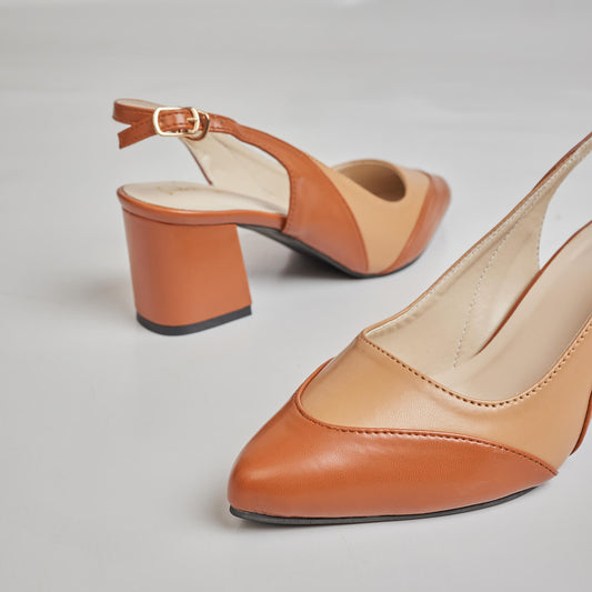 Wavy Sling Back Court Shoes