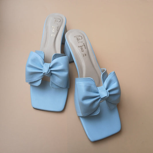 Bow Tie Heel - Sky blue