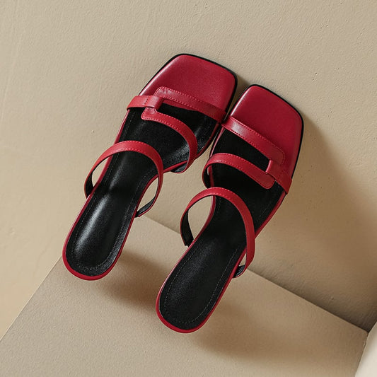 Jigsa Block Heel - Maroon