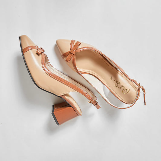 Sandy Fuzz Sling Back - Brown