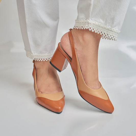 Wavy Sling Back Court Shoes