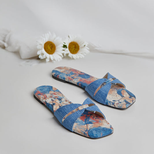 Jute Slides - Blue