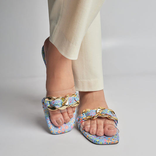 Cute Denim Slides