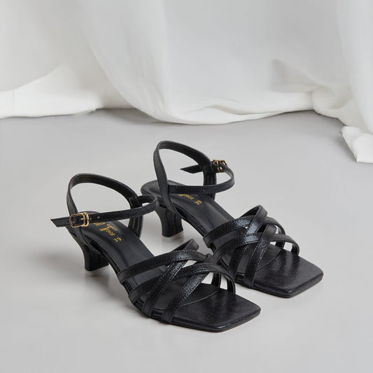 Glossy Sandal - Black
